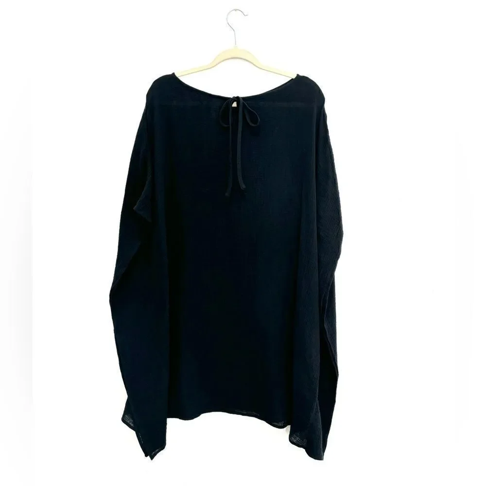 Andie Lightweight Magdalena Kaftan Swim Coverup in Black - L/Xl